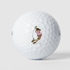 Ein Golfer vermisst die Kugel Golfball