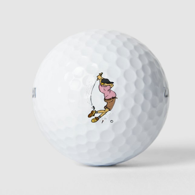 Ein Golfer vermisst die Kugel Golfball (Vorderseite)