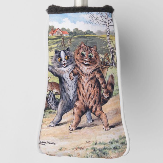 Ein Golfspiel, Louis Wain Golf Headcover (Rotieren 90)