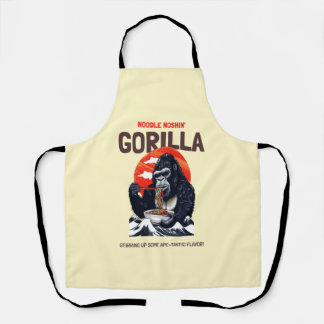 Ein Gorilla frisst Spaghetti Schürze
