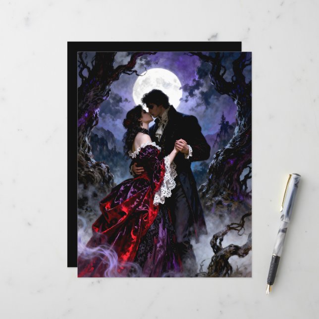 Ein Gothic-Romance-Scrapbook-Papier (Vorderseite/Rückseite Beispiel)