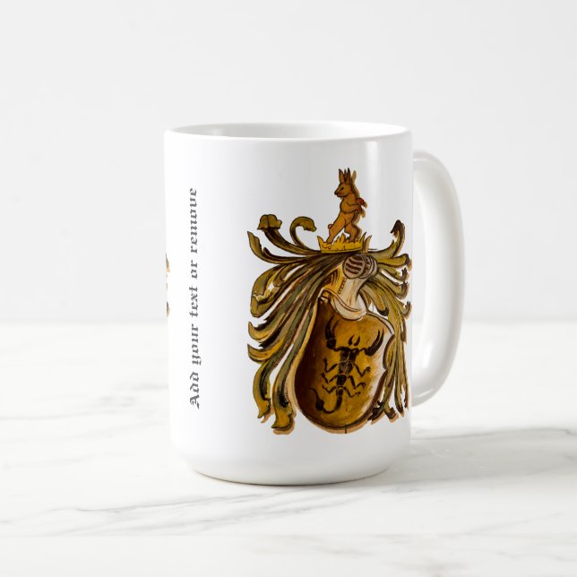 ein gotisches heraltrockenes Astrologie-Skorpiozod Kaffeetasse (VorderseiteRechts)