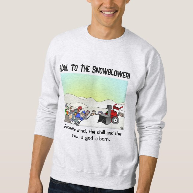 Ein Gott ist ein Geborenes Männerpullover Sweatshirt (Vorderseite)