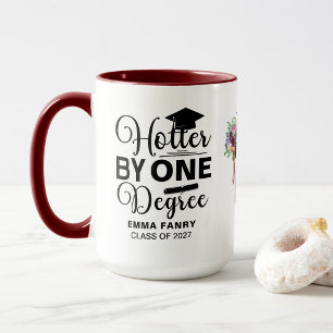 Ein Grad heißer Skript Foto Abschluss Tasse