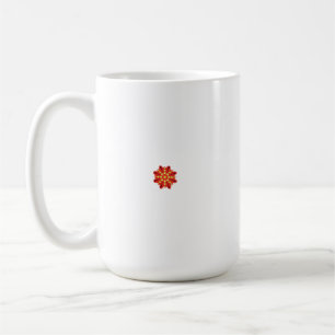 Ein grafisches Motiv mit ineinander greifendem Rot Kaffeetasse