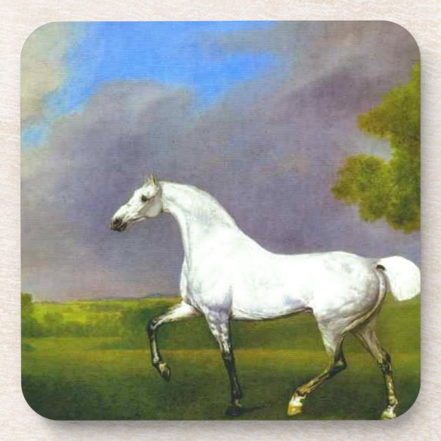 Ein graues Pferd durch George Stubbs Untersetzer (Vorderseite)
