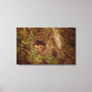 Ein Greenfinch an seinem Nest, 1877 (Öl auf Leinwanddruck