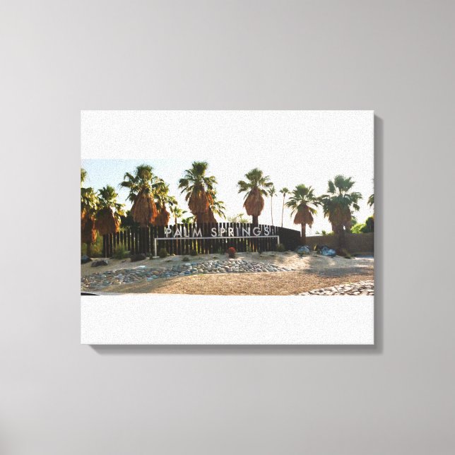 EIN GREETING VON PALMSPRINGS LEINWANDDRUCK (Vorderseite)