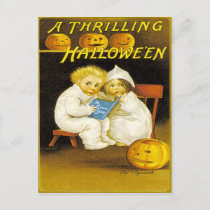 Ein grillendes Halloween Postkarte