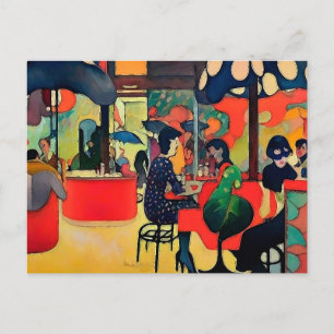 Ein Groovy Café Postkarte