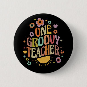 Ein groovy Lehrer Button