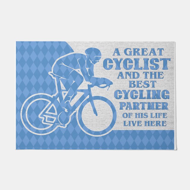 Ein großartiger Radfahrer und der beste Radsportpa Fußmatte (Vorderseite)