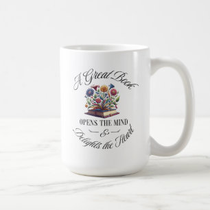 Ein großartiges Buch erfreut floral Kaffeetasse