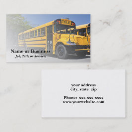 ein großer gelber Schulbus Visitenkarte