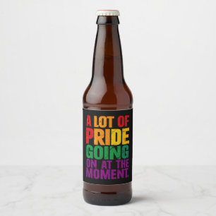 Ein großer Stolz, der derzeit den LGBT-Pride-Monat Bierflaschenetikett