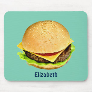 Ein großes Juicy-Cheeseburger-Foto Personalisiert Mousepad