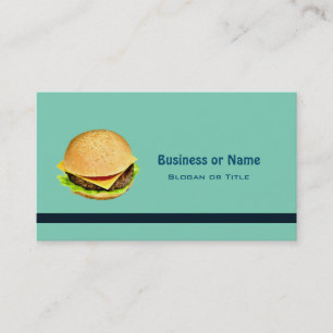 Ein großes Juicy-Cheeseburger-Foto Visitenkarte