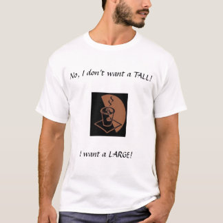 Ein großes, nicht ein hohes T-Shirt