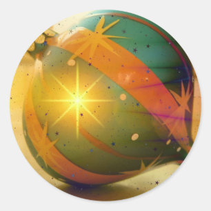 Ein großes, schlichtes Weihnachtsgeschenk Runder Aufkleber