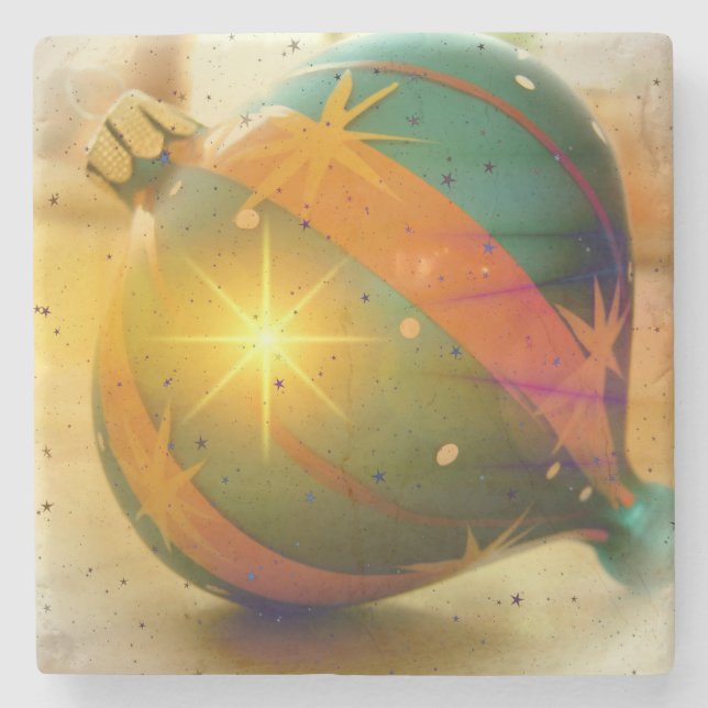 Ein großes, schlichtes Weihnachtsgeschenk Steinuntersetzer (Vorderseite)