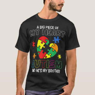 Ein großes Stück meines Herzens hat Autismus und e T-Shirt