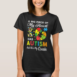 Ein großes Stück meines Herzens hat Autismus und e T-Shirt