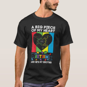 Ein großes Stück meines Herzens hat Autismus und e T-Shirt