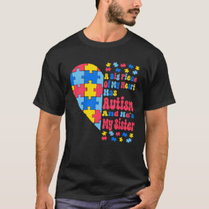 Ein großes Stück meines Herzens hat Autismus und e T-Shirt