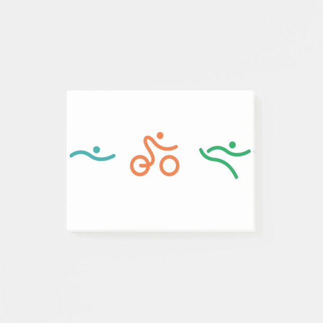 Ein großes Triathlon Geschenk für Ihren Freund ode Post-it Klebezettel (Vorderseite)