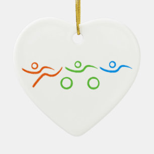 Ein großes Triathlongeschenk für Ihren Freund od Keramik Ornament