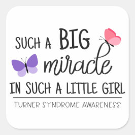Ein großes Wunder-Turner-Syndrom Quadratischer Aufkleber