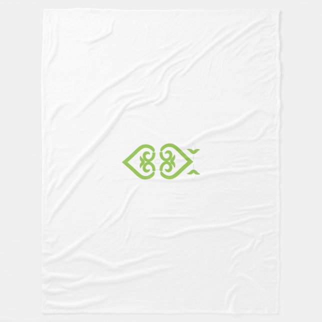 ein grün-weißes Logo mit einem stilisierten Design Fleecedecke (Vorderseite)