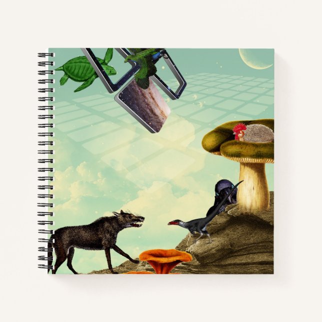 Ein grüner, atmender Planet Notizbuch (Vorderseite)