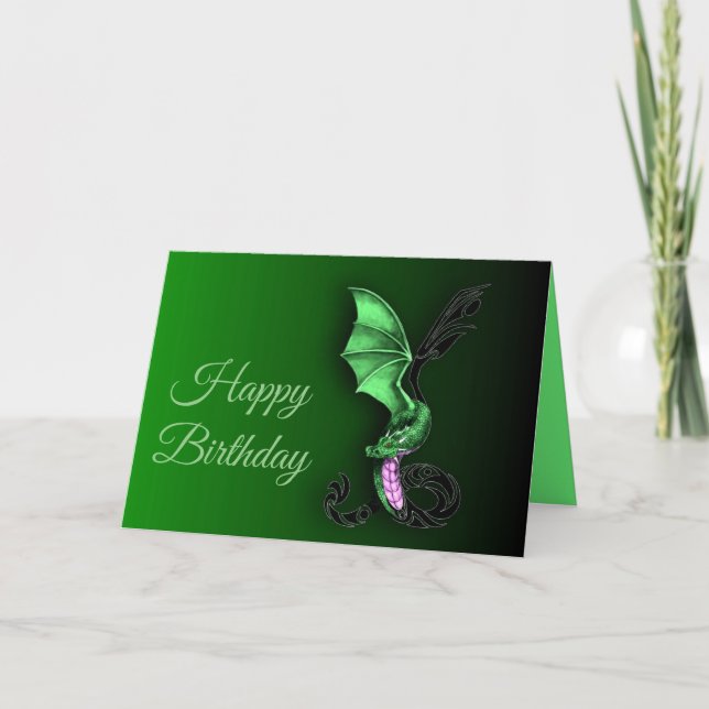 Ein grüner Drache Karte (Vorderseite)
