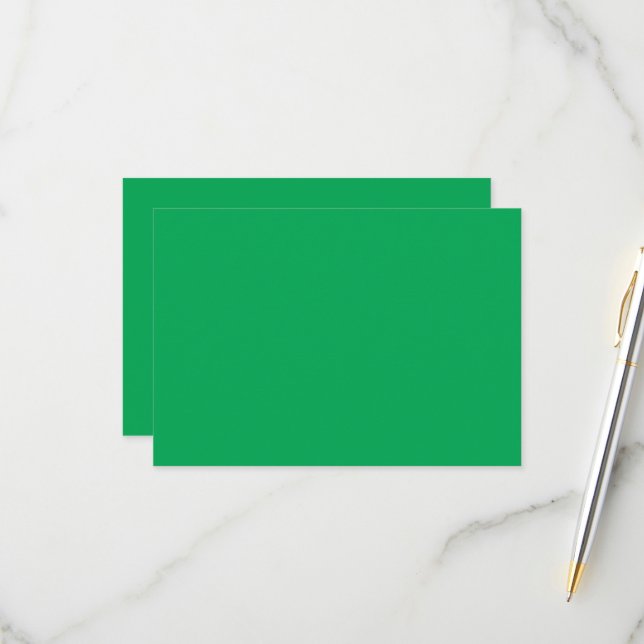 ein grüner Hintergrund mit RSVP Karte (Vorderseite/Rückseite Beispiel)