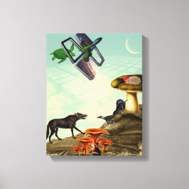 Ein grüner und atmungsaktiver Planet Leinwanddruck