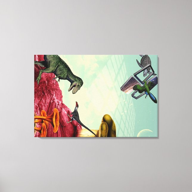 Ein grüner und atmungsaktiver Planet Leinwanddruck (Vorderseite)