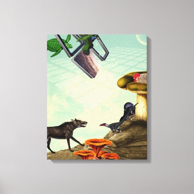 Ein grüner und atmungsaktiver Planet Leinwanddruck (Vorderseite)