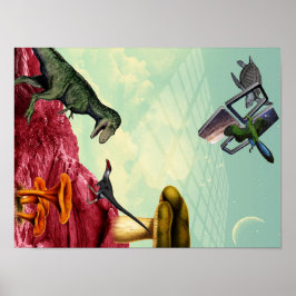 Ein grüner und atmungsaktiver Planet Poster