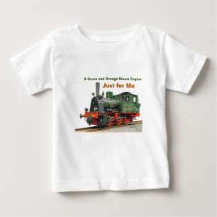 Ein grüner und orangefarbener Motor für mich Baby T-shirt