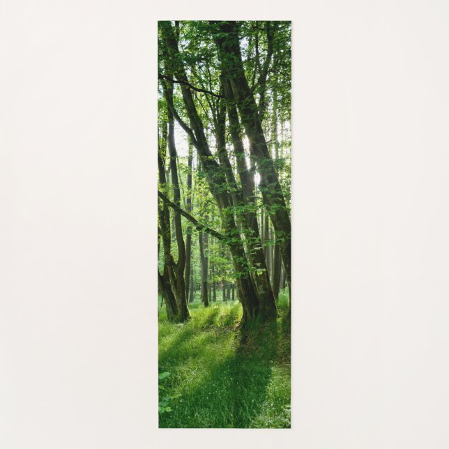 Ein grüner Wald und ein Sepiewald Yogamatte (Vorderseite)
