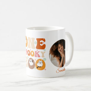 Ein Gruseliger Boo Groovy Halloween Katzen-Geist-F Kaffeetasse