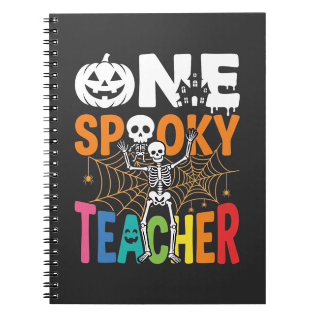 Ein gruseliger Halloween-Lehrer-Design_1 Notizblock (Vorderseite)