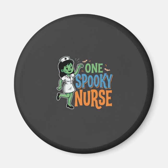Ein gruseliger Krankenpfleger Halloween-Design Magnet (Vorne)