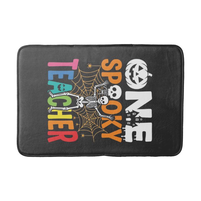 Ein gruseliger Lehrer Halloween-Design_1 Badematte (Vorderseite)