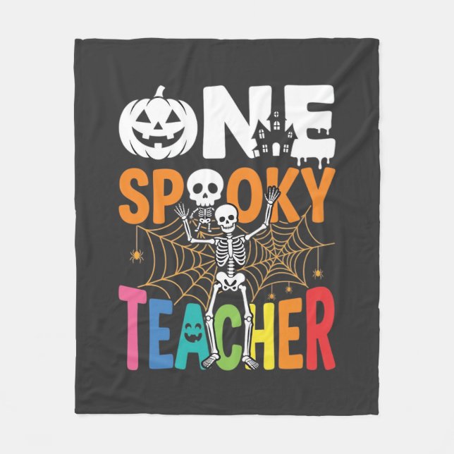 Ein gruseliger Lehrer Halloween-Design_1 Fleecedecke (Vorderseite)