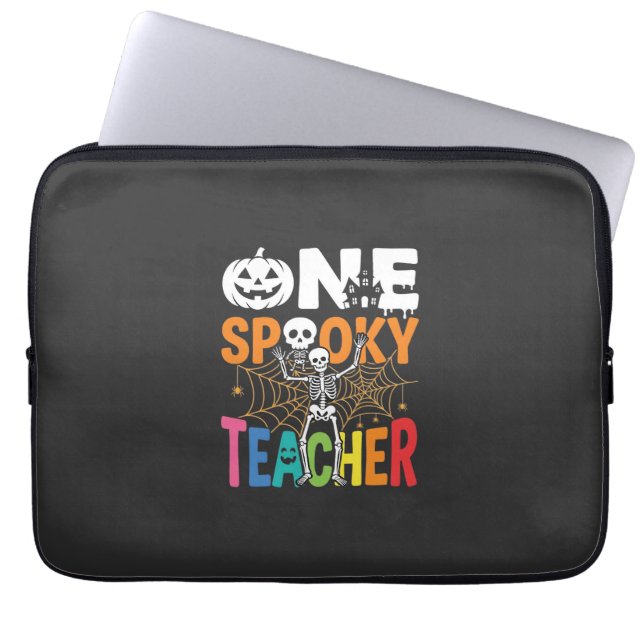 Ein gruseliger Lehrer Halloween-Design_1 Laptopschutzhülle (Vorderseite)