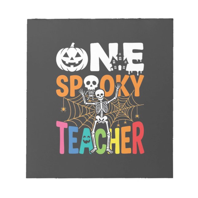 Ein gruseliger Lehrer Halloween-Design_1 Notizblock (Vorderseite)