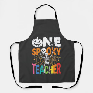 Ein gruseliger Lehrer Halloween-Design_1 Schürze