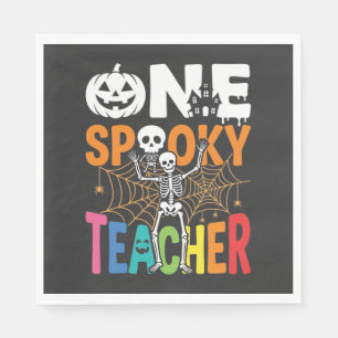 Ein gruseliger Lehrer Halloween-Design_1 Serviette